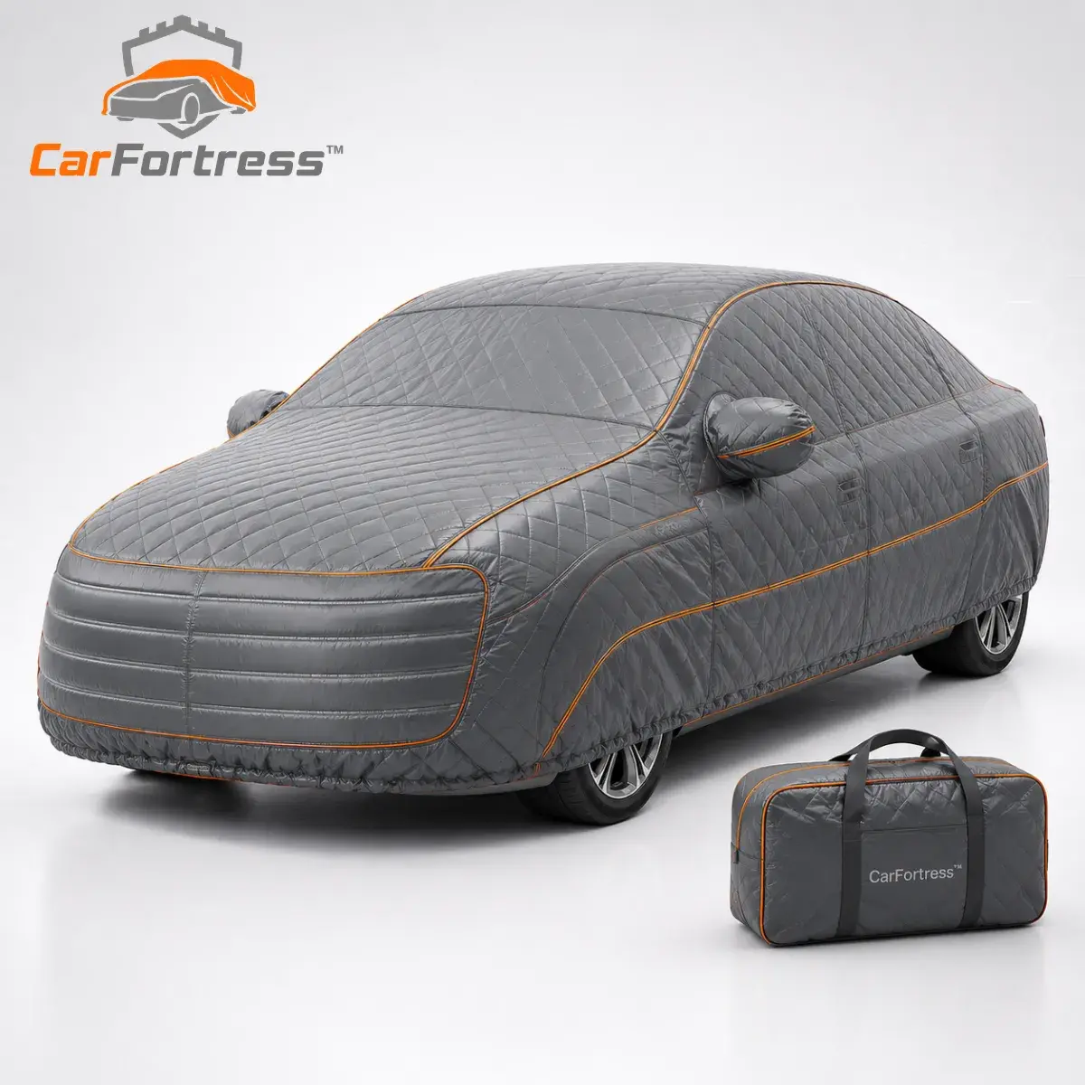 CarFortress universal hail protection car cover fitted on a vehicle