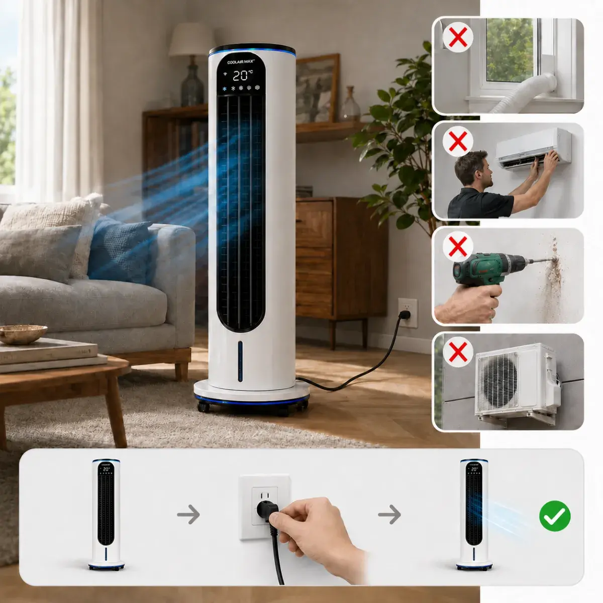 COOLAIR MAX sin tubo exterior y sin instalación